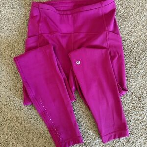 Lululemon Fast and Free Women’s Leggings with Logo size 6